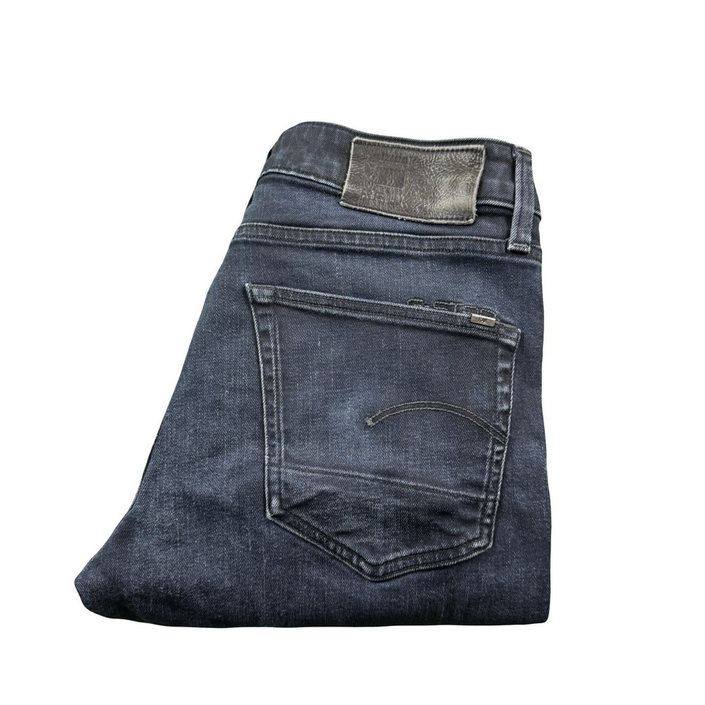 G-Star Raw 3301 Slim Button Fly Mens Jeans Dark Blue 30x28